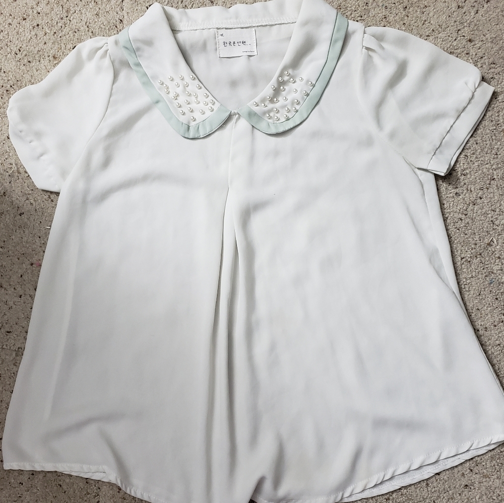 Korean style cute collar top